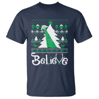 Funny Xmas UFO Believe T Shirt - Wonder Print Shop