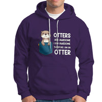 Otters Are Awesome I'm Awesome Therefore I Am An Otter Hoodie - Wonder Print Shop