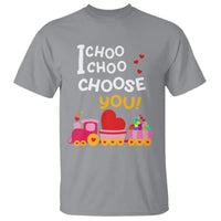 Valentine's Day T Shirt I Choo Choo Choose You Love Train Heart - Wonder Print Shop