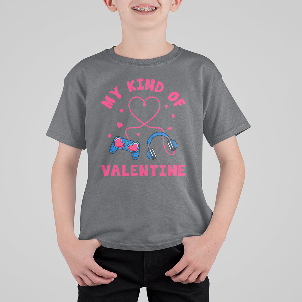Valentine's Day T Shirt For Kid My Kind Of Valentine Gaming Gamer Men Boy Kid - Wonder Print Shop