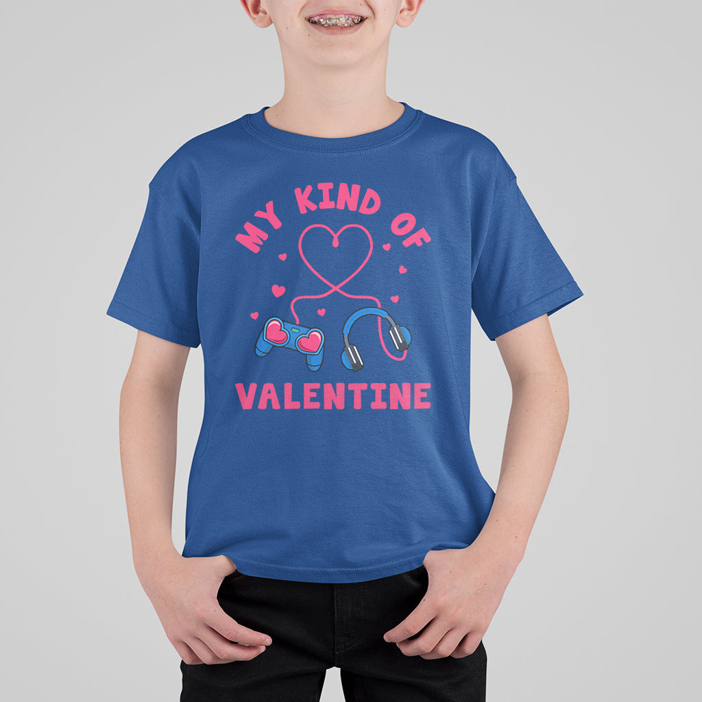Valentine's Day T Shirt For Kid My Kind Of Valentine Gaming Gamer Men Boy Kid - Wonder Print Shop