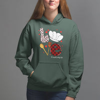 Valentine's Day Hoodie LOVE Lunch Lady Life - Wonder Print Shop