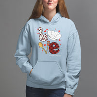 Valentine's Day Hoodie LOVE Lunch Lady Life - Wonder Print Shop
