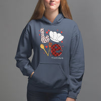 Valentine's Day Hoodie LOVE Lunch Lady Life - Wonder Print Shop