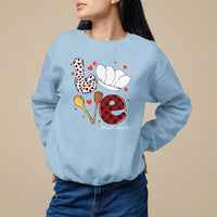 Valentine's Day Sweatshirt LOVE Lunch Lady Life - Wonder Print Shop