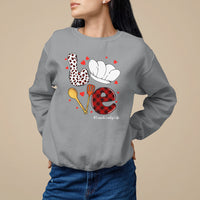 Valentine's Day Sweatshirt LOVE Lunch Lady Life - Wonder Print Shop