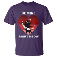 Valentine's Day T Shirt Be Mine Right Meow Funny Cat Lover - Wonder Print Shop