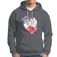 Valentine's Day Hoodie Be Mine Right Meow Funny Cat Lover - Wonder Print Shop