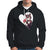 Valentine's Day Hoodie Tuxedo Cat Valentine Heart for Kitten and Animal Lovers - Wonder Print Shop