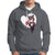 Valentine's Day Hoodie Tuxedo Cat Valentine Heart for Kitten and Animal Lovers - Wonder Print Shop