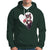 Valentine's Day Hoodie Tuxedo Cat Valentine Heart for Kitten and Animal Lovers - Wonder Print Shop