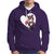 Valentine's Day Hoodie Tuxedo Cat Valentine Heart for Kitten and Animal Lovers - Wonder Print Shop