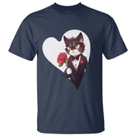 Valentine's Day T Shirt Tuxedo Cat Valentine Heart for Kitten and Animal Lovers - Wonder Print Shop