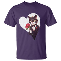 Valentine's Day T Shirt Tuxedo Cat Valentine Heart for Kitten and Animal Lovers - Wonder Print Shop