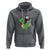 Valentine's Day Hoodie Cat Riding Dinosaur Cool Tuxedo On Suit And Take Rose - Wonder Print Shop