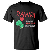 Valentine's Day T Shirt Rawr Means Love You in Dinosaur Cute Heart Ballon - Wonder Print Shop