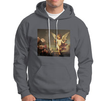 Valentine's Day Hoodie Cupid Cherubs Art Valentine Angel Rose Garden Aesthetic - Wonder Print Shop