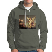 Valentine's Day Hoodie Cupid Cherubs Art Valentine Angel Rose Garden Aesthetic - Wonder Print Shop