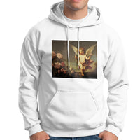 Valentine's Day Hoodie Cupid Cherubs Art Valentine Angel Rose Garden Aesthetic - Wonder Print Shop