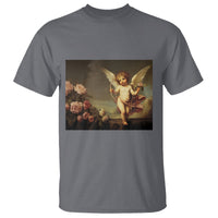 Valentine's Day T Shirt Cupid Cherubs Art Valentine Angel Rose Garden Aesthetic - Wonder Print Shop