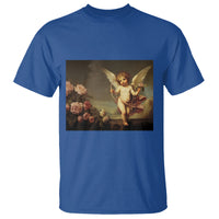 Valentine's Day T Shirt Cupid Cherubs Art Valentine Angel Rose Garden Aesthetic - Wonder Print Shop