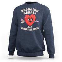 Valentine's Day Sweatshirt Breaking Hearts And Blasting Farts - Wonder Print Shop
