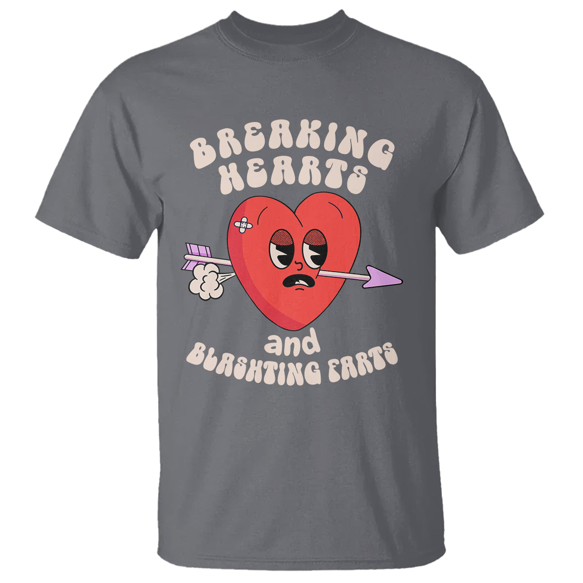 Valentine's Day T Shirt Breaking Hearts And Blasting Farts - Wonder Print Shop