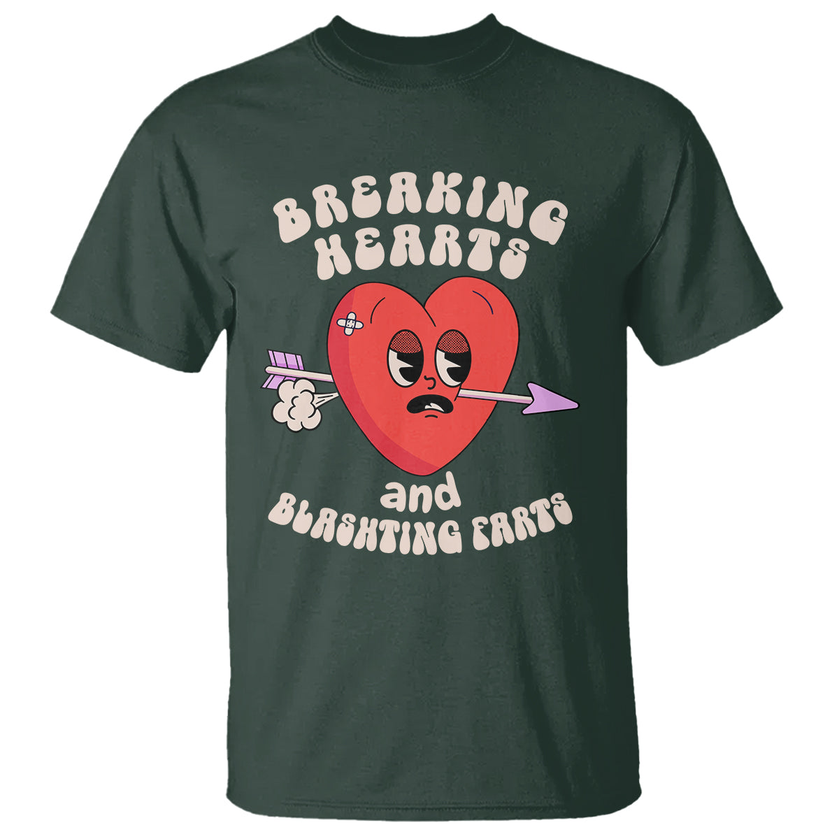Valentine's Day T Shirt Breaking Hearts And Blasting Farts - Wonder Print Shop