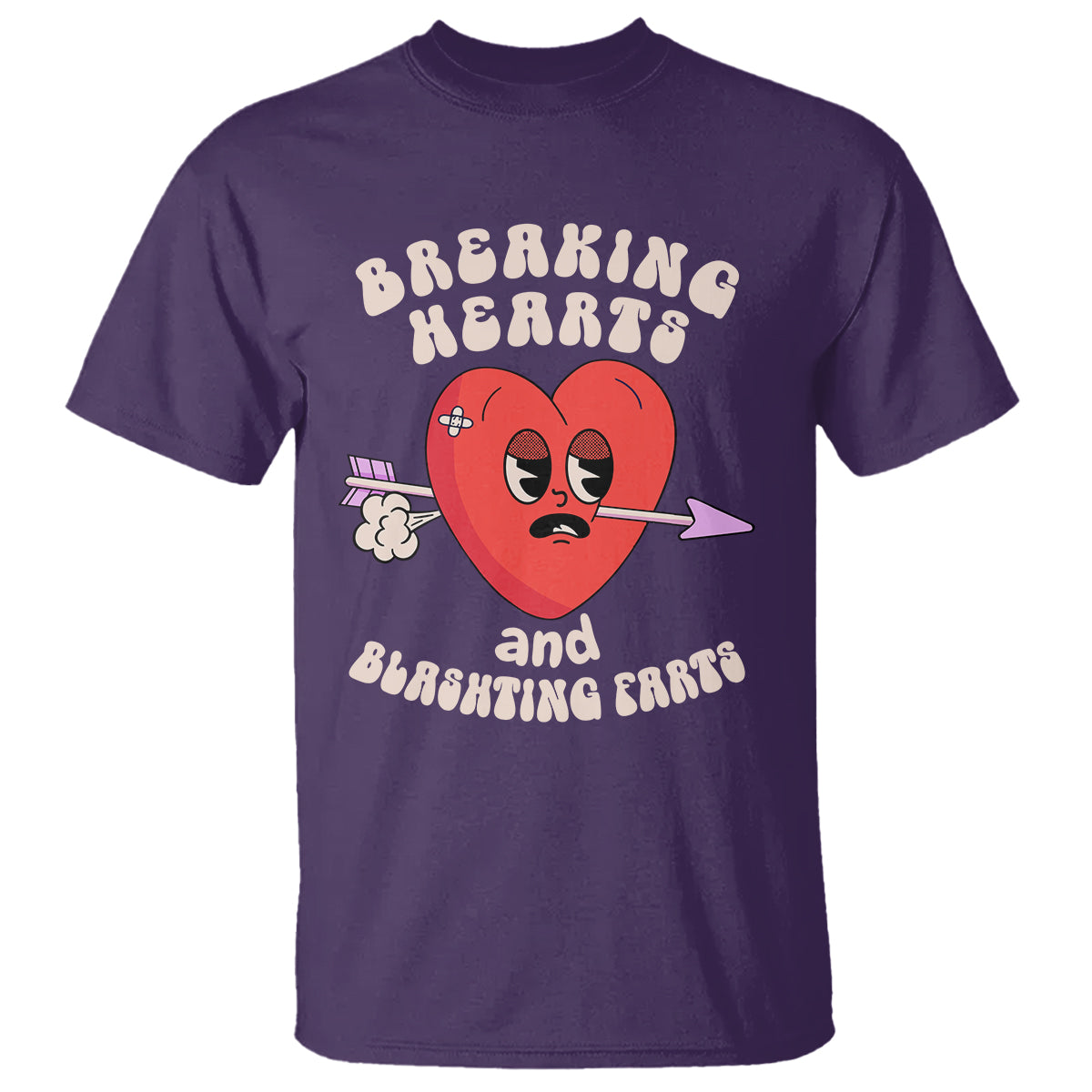 Valentine's Day T Shirt Breaking Hearts And Blasting Farts - Wonder Print Shop