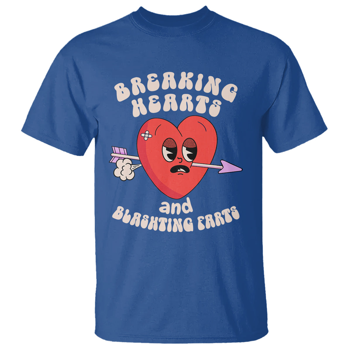 Valentine's Day T Shirt Breaking Hearts And Blasting Farts - Wonder Print Shop