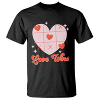 Valentine's Day T Shirt Love Always Wins Funny Heart Tic Tac Toe - Wonder Print Shop