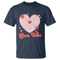 Valentine's Day T Shirt Love Always Wins Funny Heart Tic Tac Toe - Wonder Print Shop