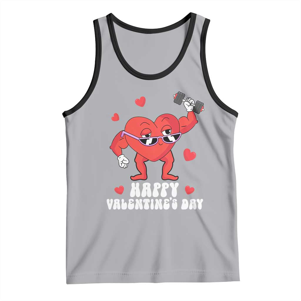 Happy Valentine's Day Gymer Heart Weightlifting Funny Deadlift Fitness Tank Top