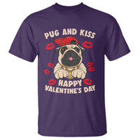 Pug And Kiss Happy Valentine's Day Funny Pet Lover T Shirt - Wonder Print Shop