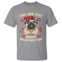 Pug And Kiss Happy Valentine's Day Funny Pet Lover T Shirt - Wonder Print Shop