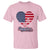 Patriotic T Shirt My Heart Beats For America Valentine's Day