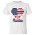Patriotic T Shirt My Heart Beats For America Valentine's Day