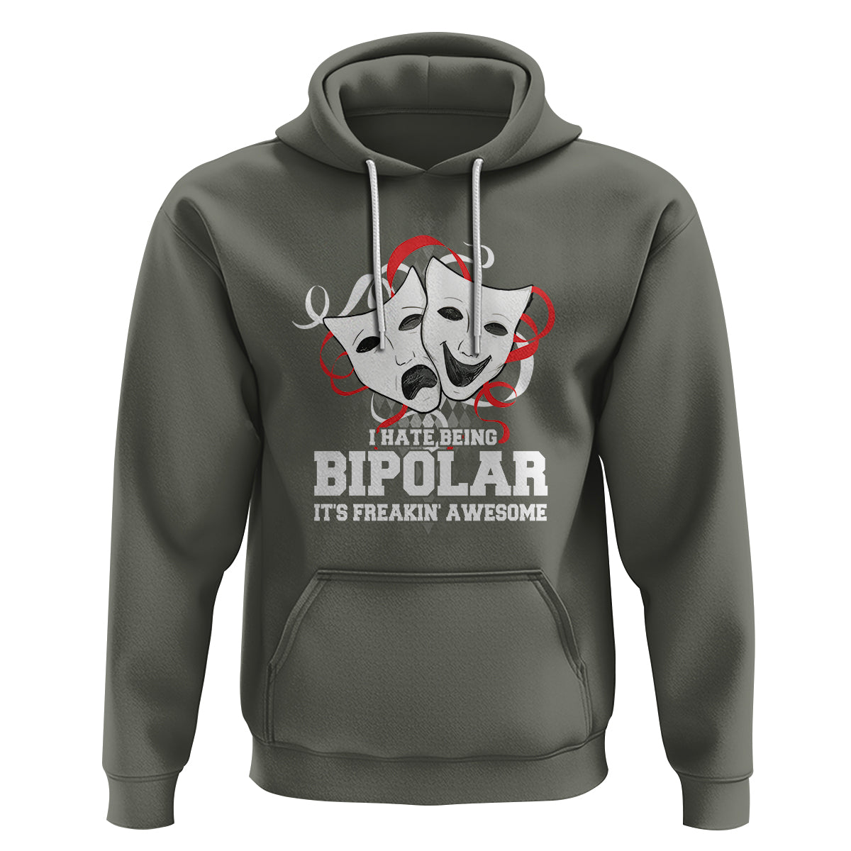 Bipolar Disorder Awareness Hoodie I Hate Being Bipolar It's Freakin' Awesome - Wonder Print Shop