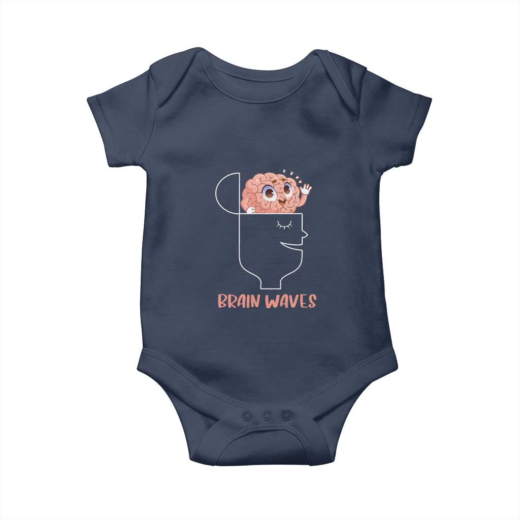 Funny Neuroscience Brain Waves Baby Onesie