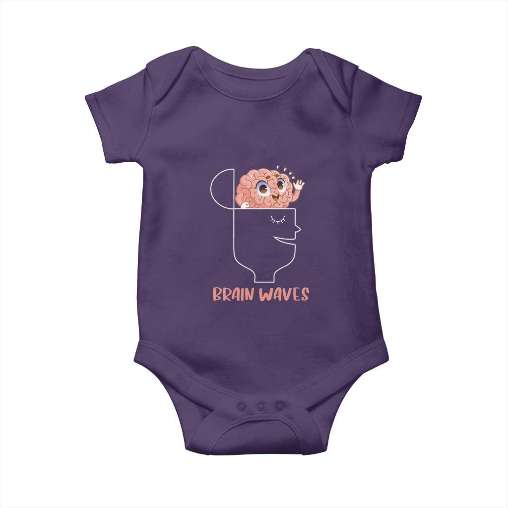 Funny Neuroscience Brain Waves Baby Onesie