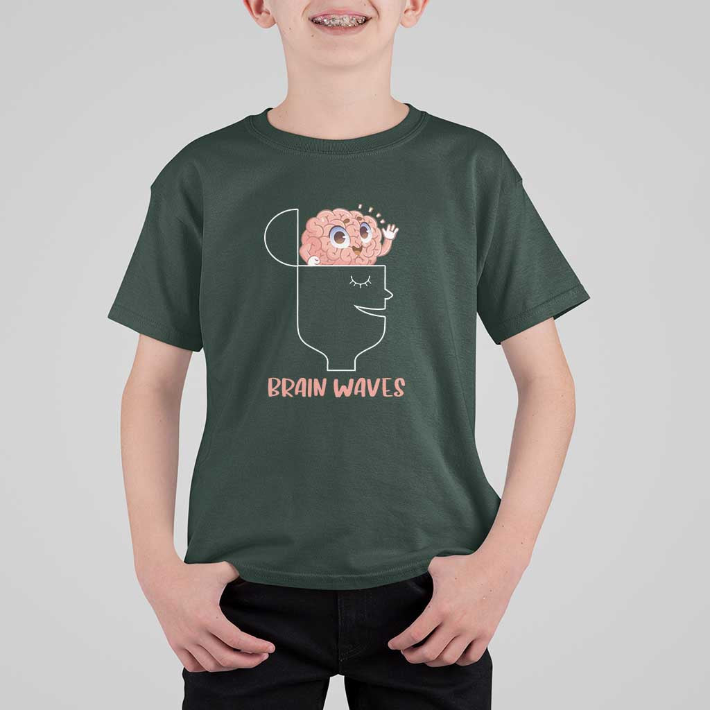 Funny Neuroscience Brain Waves T Shirt For Kid