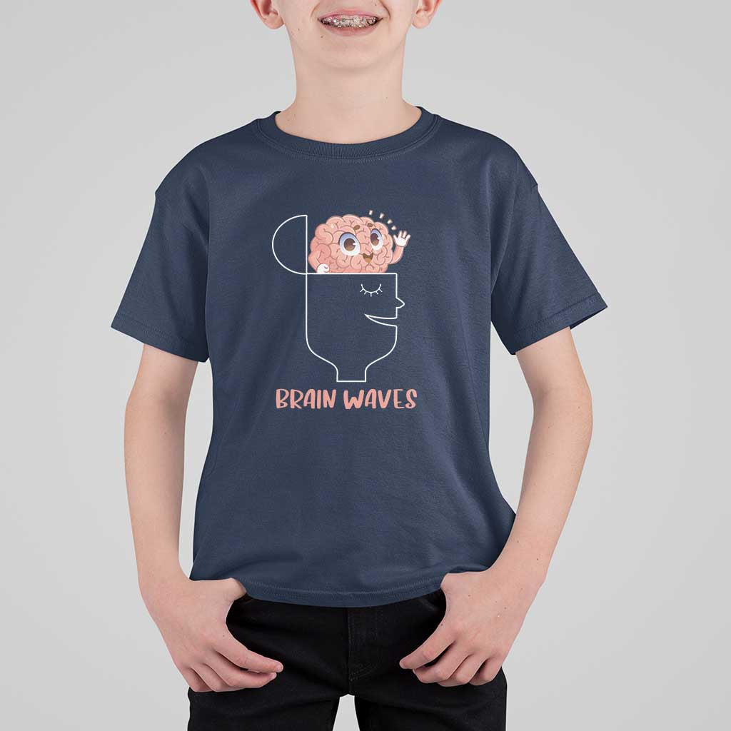 Funny Neuroscience Brain Waves T Shirt For Kid
