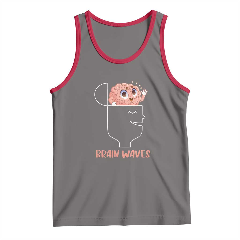 Funny Neuroscience Brain Waves Tank Top