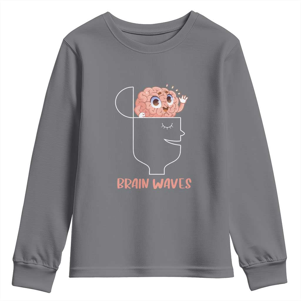 Funny Neuroscience Brain Waves Youth Sweatshirt