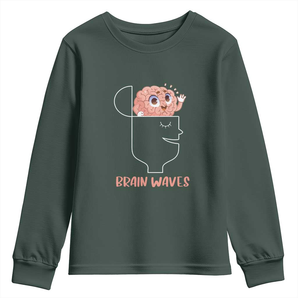Funny Neuroscience Brain Waves Youth Sweatshirt