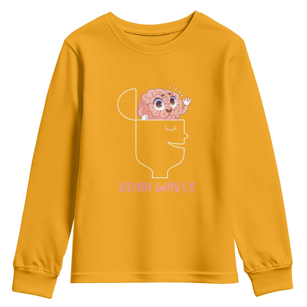 Funny Neuroscience Brain Waves Youth Sweatshirt