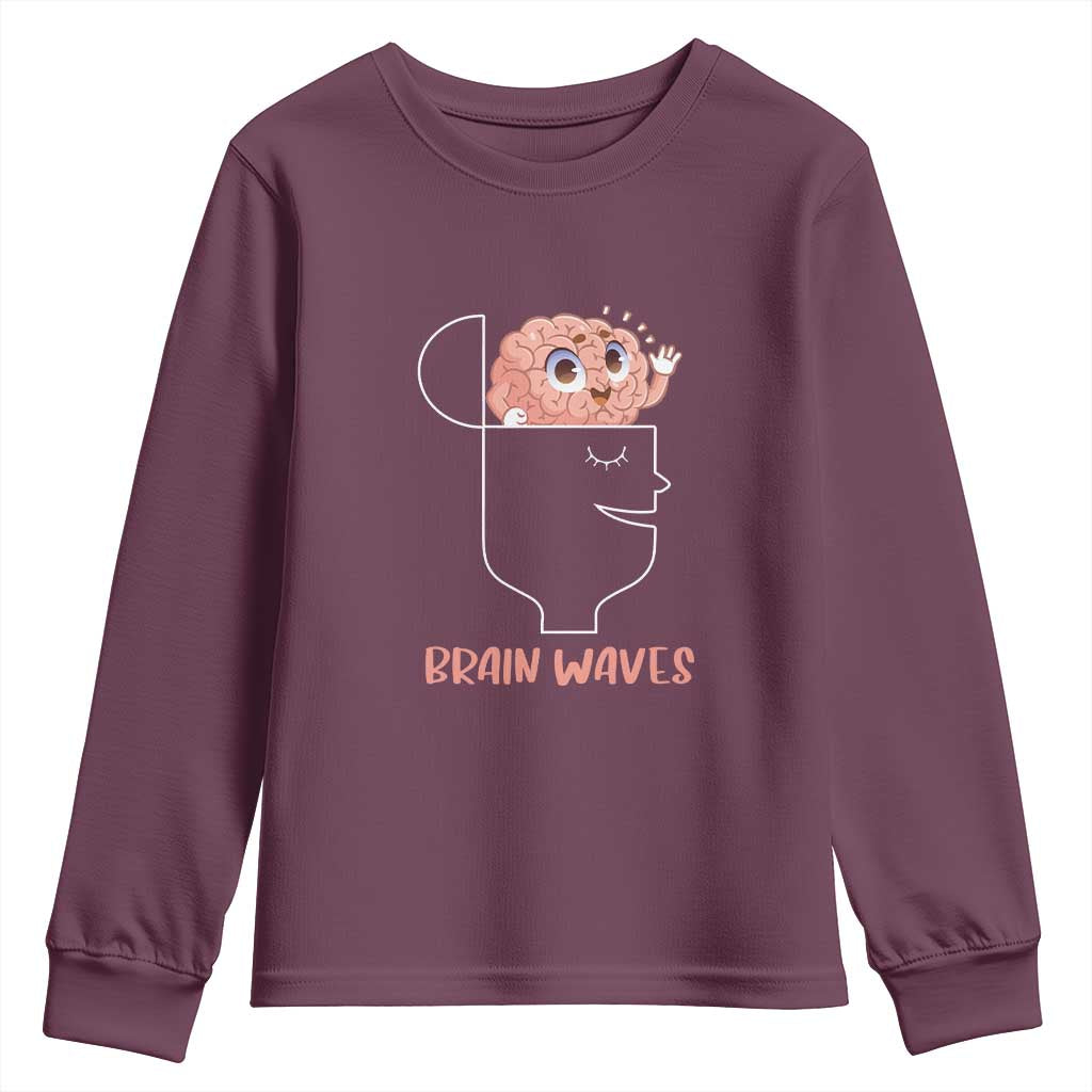 Funny Neuroscience Brain Waves Youth Sweatshirt