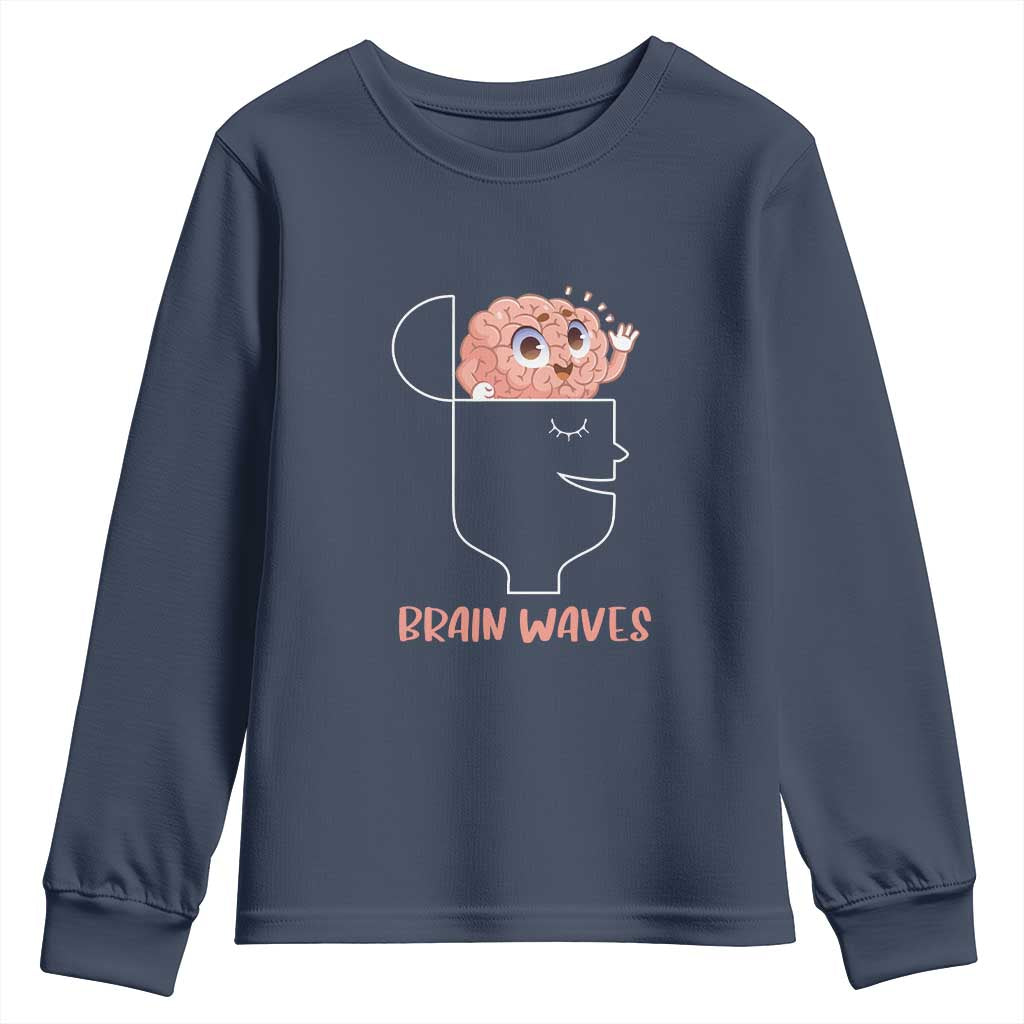 Funny Neuroscience Brain Waves Youth Sweatshirt