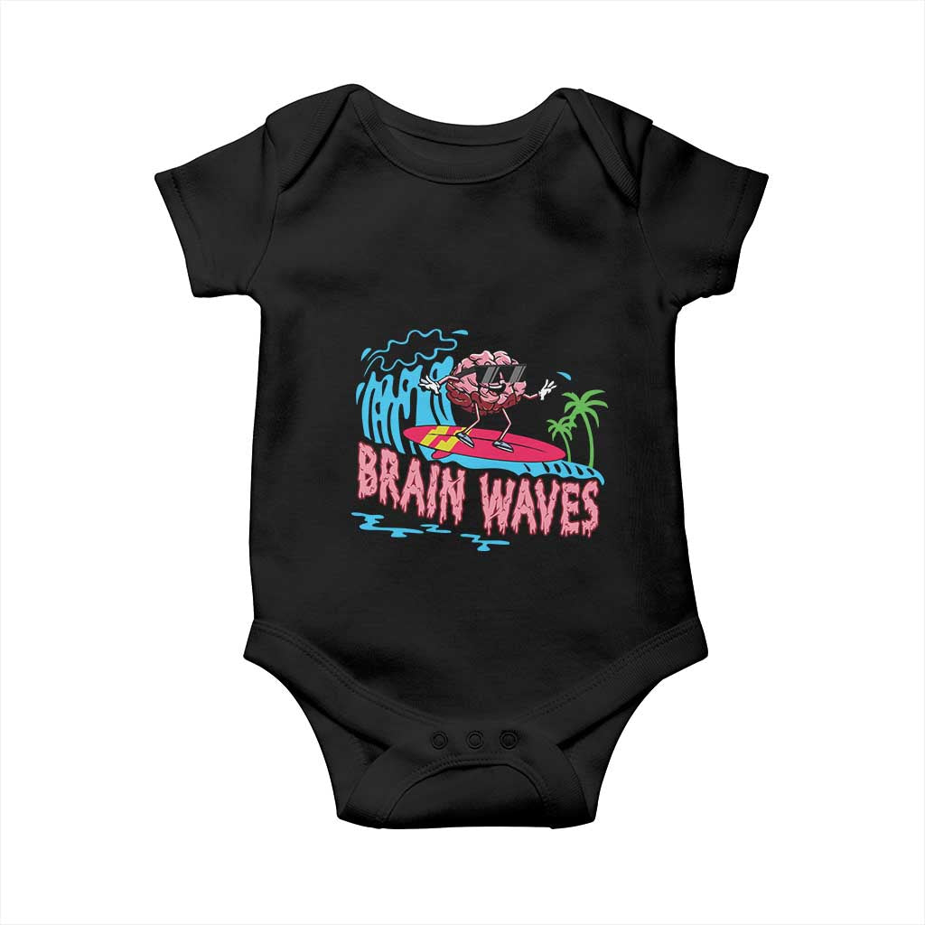 Funny Brain Waves Neuroscience Baby Onesie