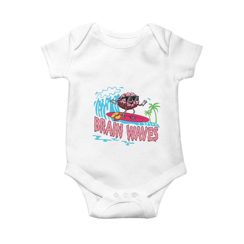 Funny Brain Waves Neuroscience Baby Onesie